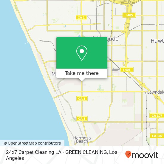 24x7 Carpet Cleaning LA - GREEN CLEANING map