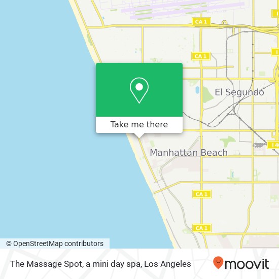 The Massage Spot, a mini day spa map