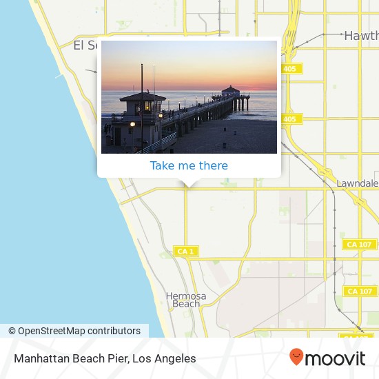 Mapa de Manhattan Beach Pier