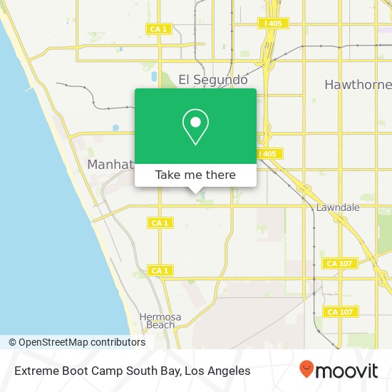 Mapa de Extreme Boot Camp South Bay