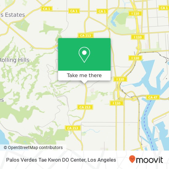 Mapa de Palos Verdes Tae Kwon DO Center