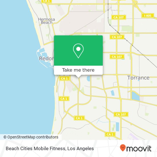 Beach Cities Mobile Fitness map