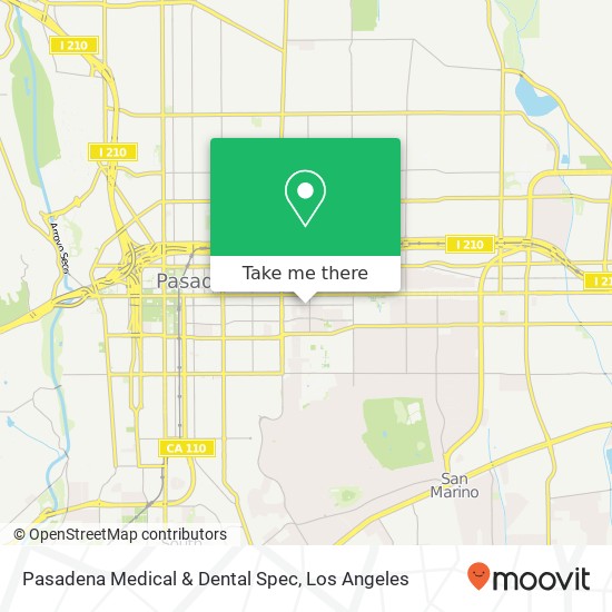 Pasadena Medical & Dental Spec map