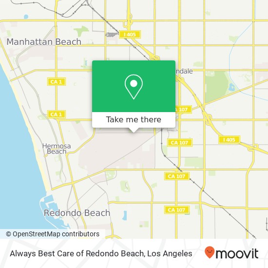Mapa de Always Best Care of Redondo Beach