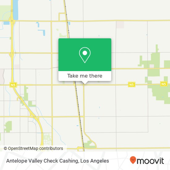 Antelope Valley Check Cashing map