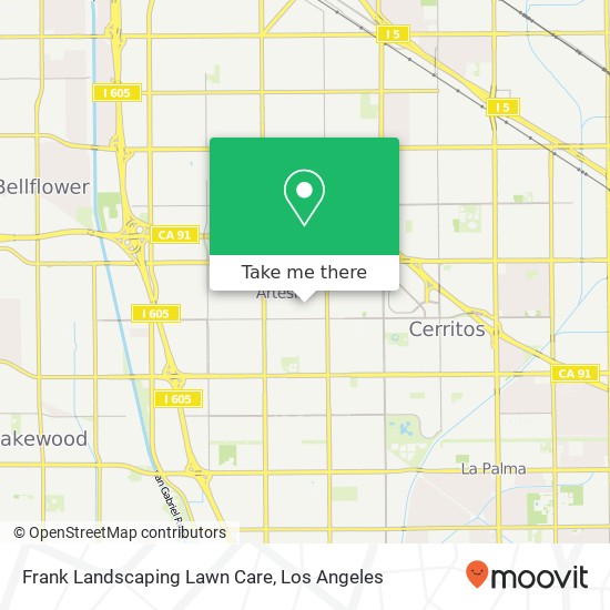 Frank Landscaping Lawn Care map