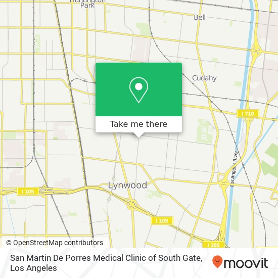 Mapa de San Martin De Porres Medical Clinic of South Gate