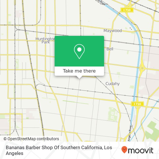 Mapa de Bananas Barber Shop Of Southern California