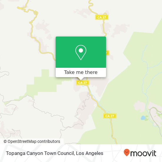 Mapa de Topanga Canyon Town Council