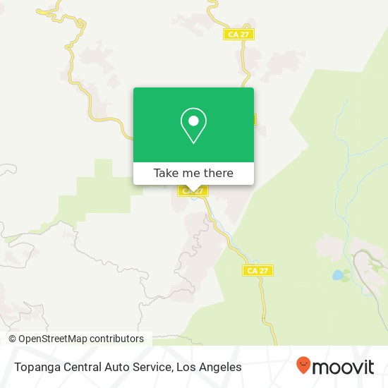 Topanga Central Auto Service map