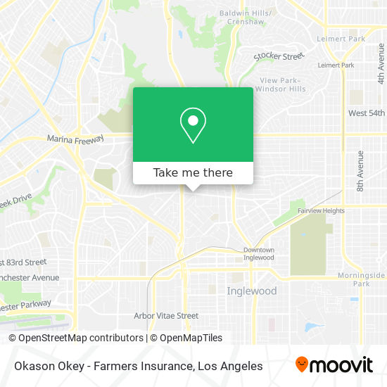 Mapa de Okason Okey - Farmers Insurance