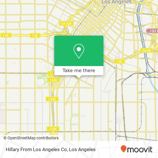 Mapa de Hillary From Los Angeles Co