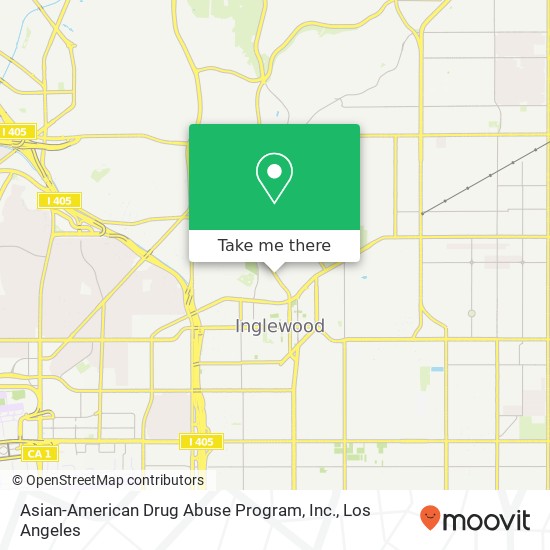 Mapa de Asian-American Drug Abuse Program, Inc.