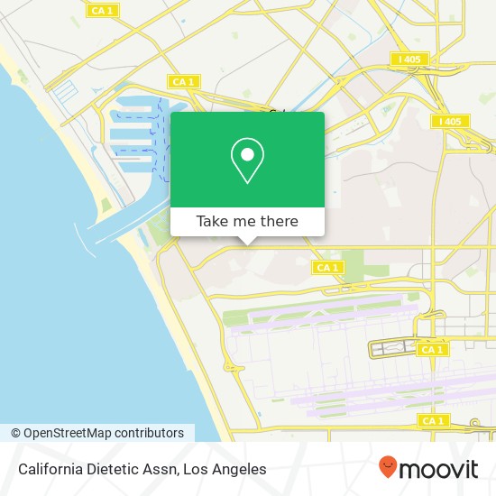 Mapa de California Dietetic Assn