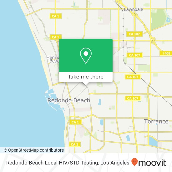 Mapa de Redondo Beach Local HIV / STD Testing
