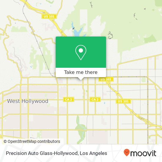 Precision Auto Glass-Hollywood map