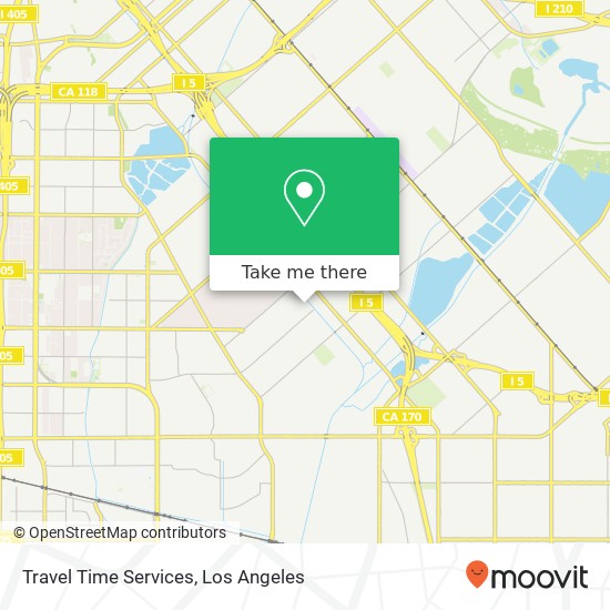 Mapa de Travel Time Services