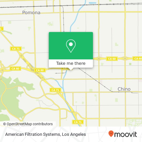 Mapa de American Filtration Systems