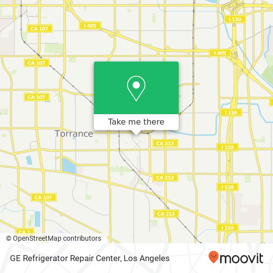 GE Refrigerator Repair Center map