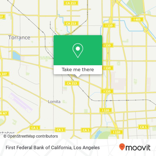 Mapa de First Federal Bank of California