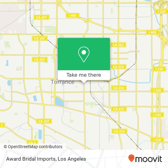 Mapa de Award Bridal Imports