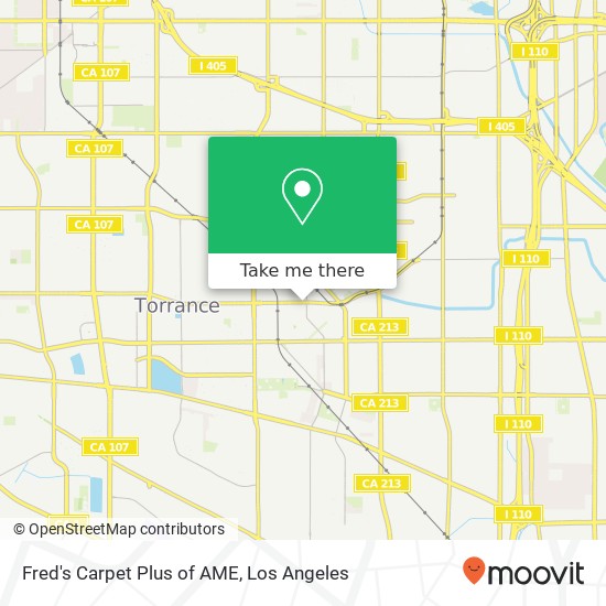 Mapa de Fred's Carpet Plus of AME