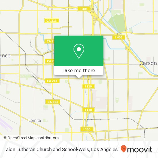 Zion Lutheran Church and School-Wels map
