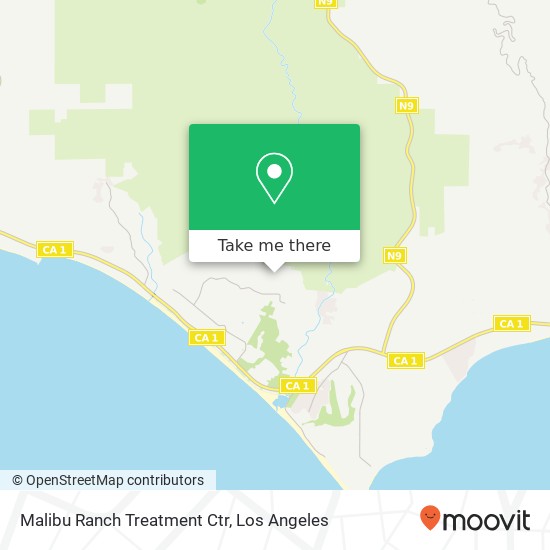 Malibu Ranch Treatment Ctr map