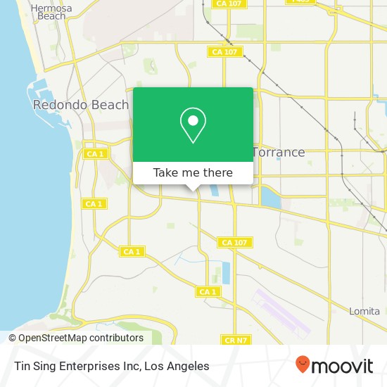 Tin Sing Enterprises Inc map