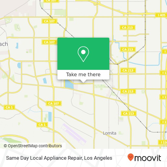 Mapa de Same Day Local Appliance Repair