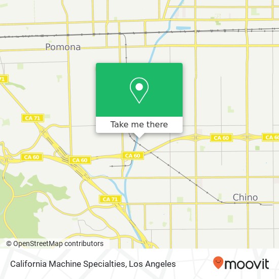 Mapa de California Machine Specialties