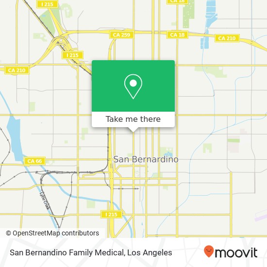 Mapa de San Bernandino Family Medical