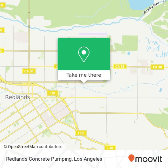 Redlands Concrete Pumping map