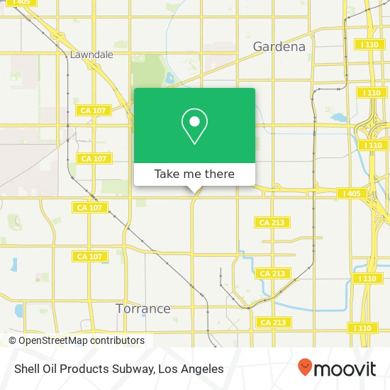 Mapa de Shell Oil Products Subway