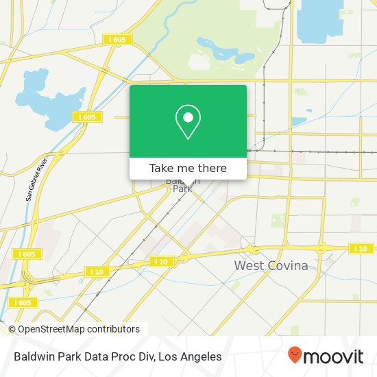 Mapa de Baldwin Park Data Proc Div