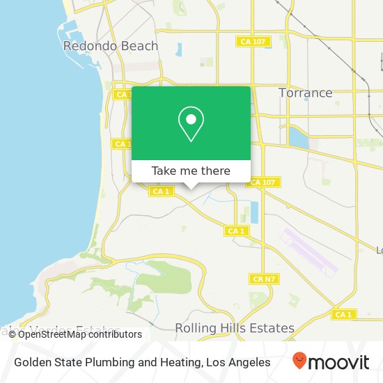 Golden State Plumbing and Heating map