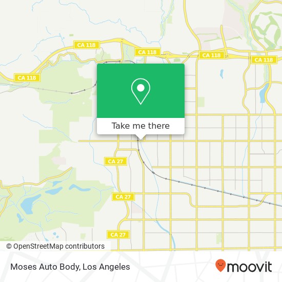 Mapa de Moses Auto Body