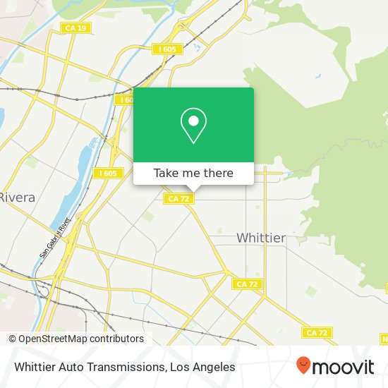 Whittier Auto Transmissions map