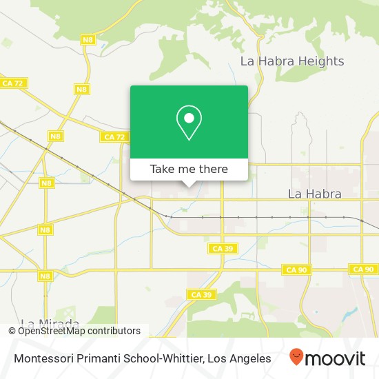 Mapa de Montessori Primanti School-Whittier