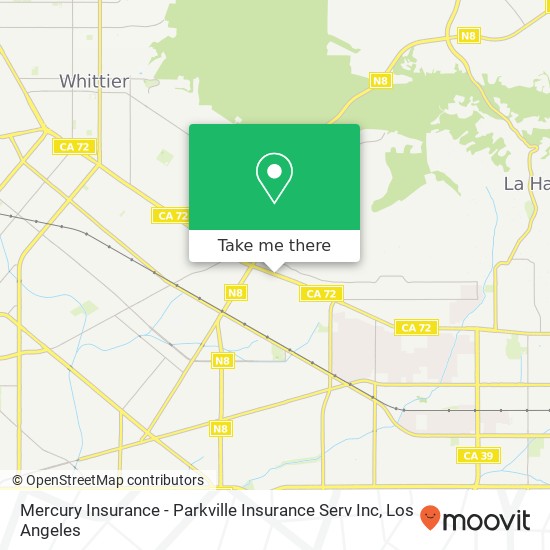 Mapa de Mercury Insurance - Parkville Insurance Serv Inc