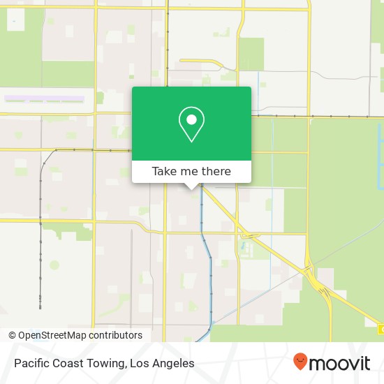 Pacific Coast Towing map