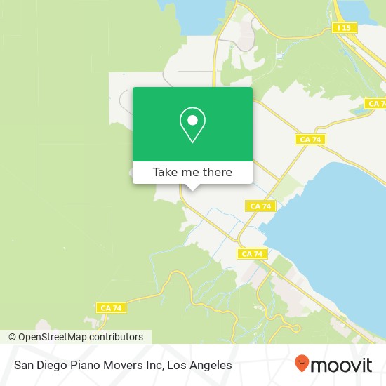 Mapa de San Diego Piano Movers Inc