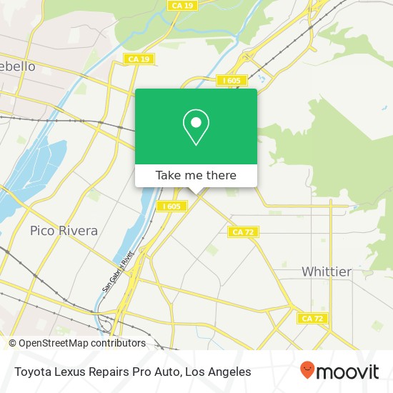 Toyota Lexus Repairs Pro Auto map