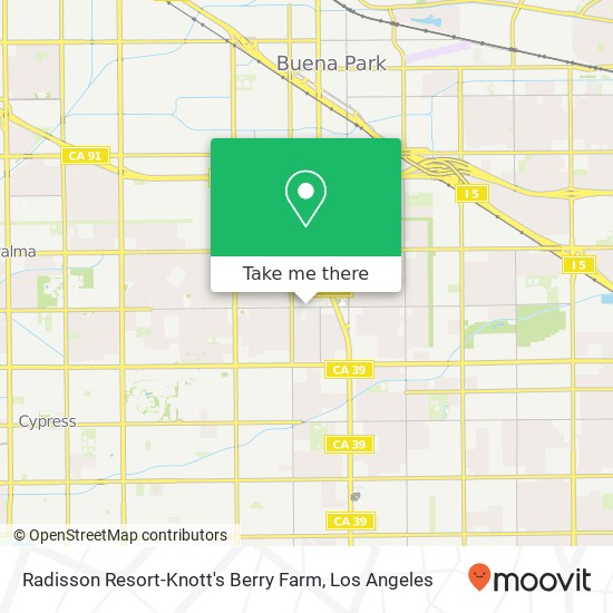 Mapa de Radisson Resort-Knott's Berry Farm