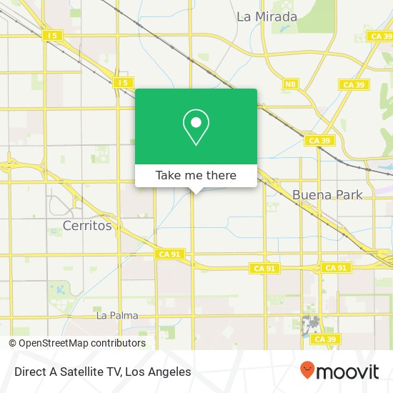 Direct A Satellite TV map