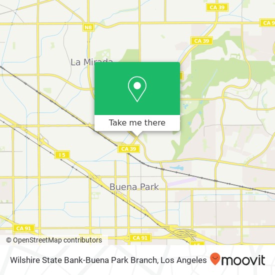 Mapa de Wilshire State Bank-Buena Park Branch