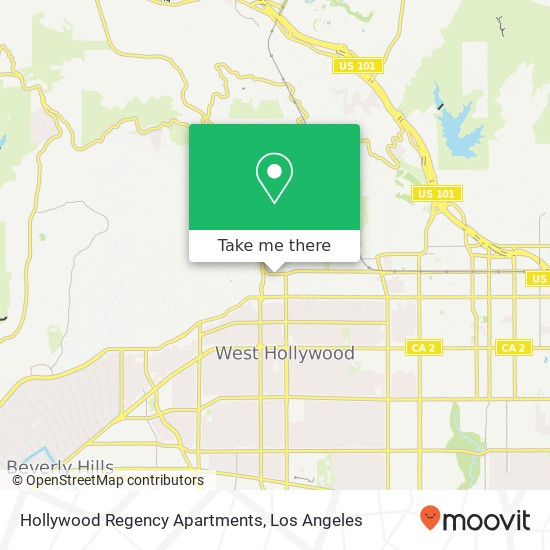 Hollywood Regency Apartments map