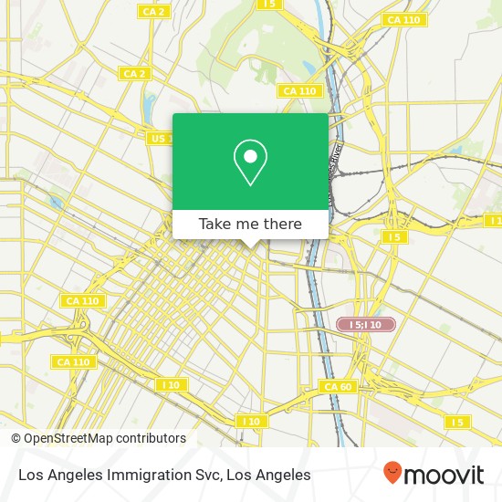 Mapa de Los Angeles Immigration Svc