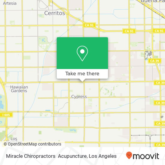 Miracle Chiropractors  Acupuncture map