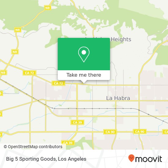 Big 5 Sporting Goods map